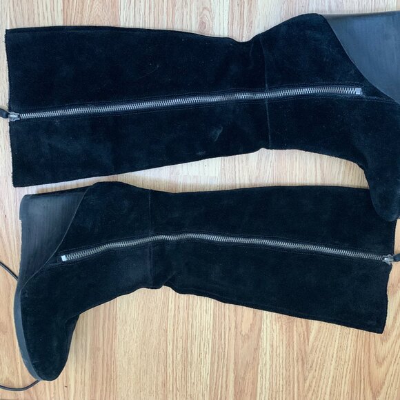 Franco Sarto Suede Knee-high Boots - Picture 1 of 4